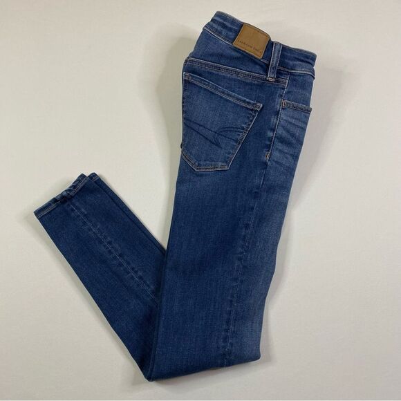 American Eagle High Rise Jeggings Women's 00 Short Next Level‎ Stretch Denim - Picture 1 of 12